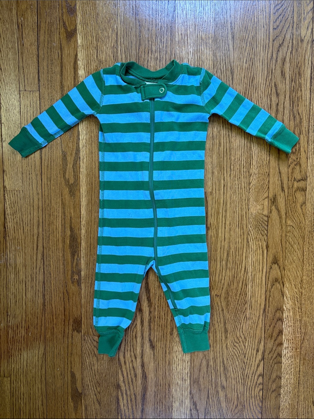 Hanna Andersson Baby Stripe Footie - Organic Cotton PJs 6-12 months